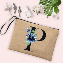 26 Letter Printing Girl Makeup Organizers Travel Handbags Toiletry Bag