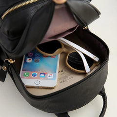 Summer Vintage Retro Lady PU Leather Mini Backpack School Bags for Teenagers