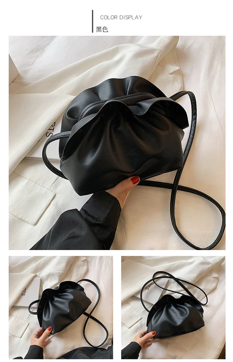 Summer Women's Ruffled Cloud Backpack Messenger Bag