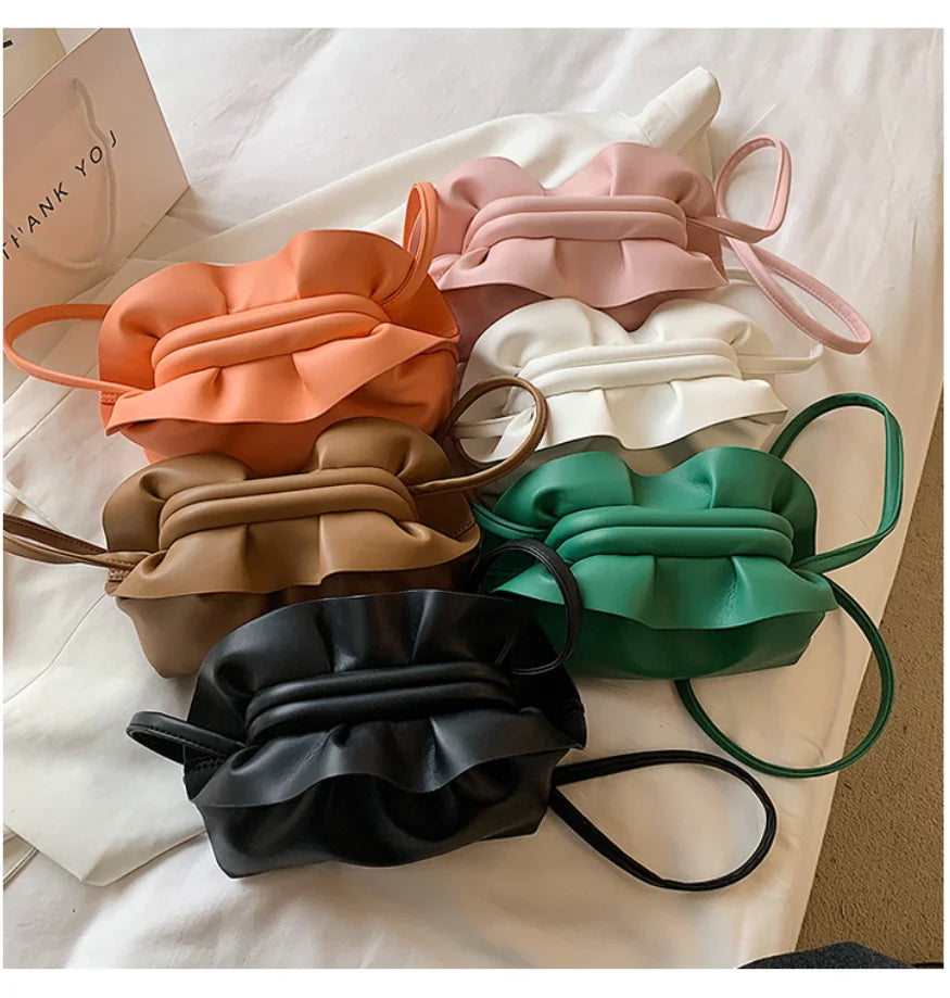 Summer Women's Ruffled Cloud Backpack Messenger Bag