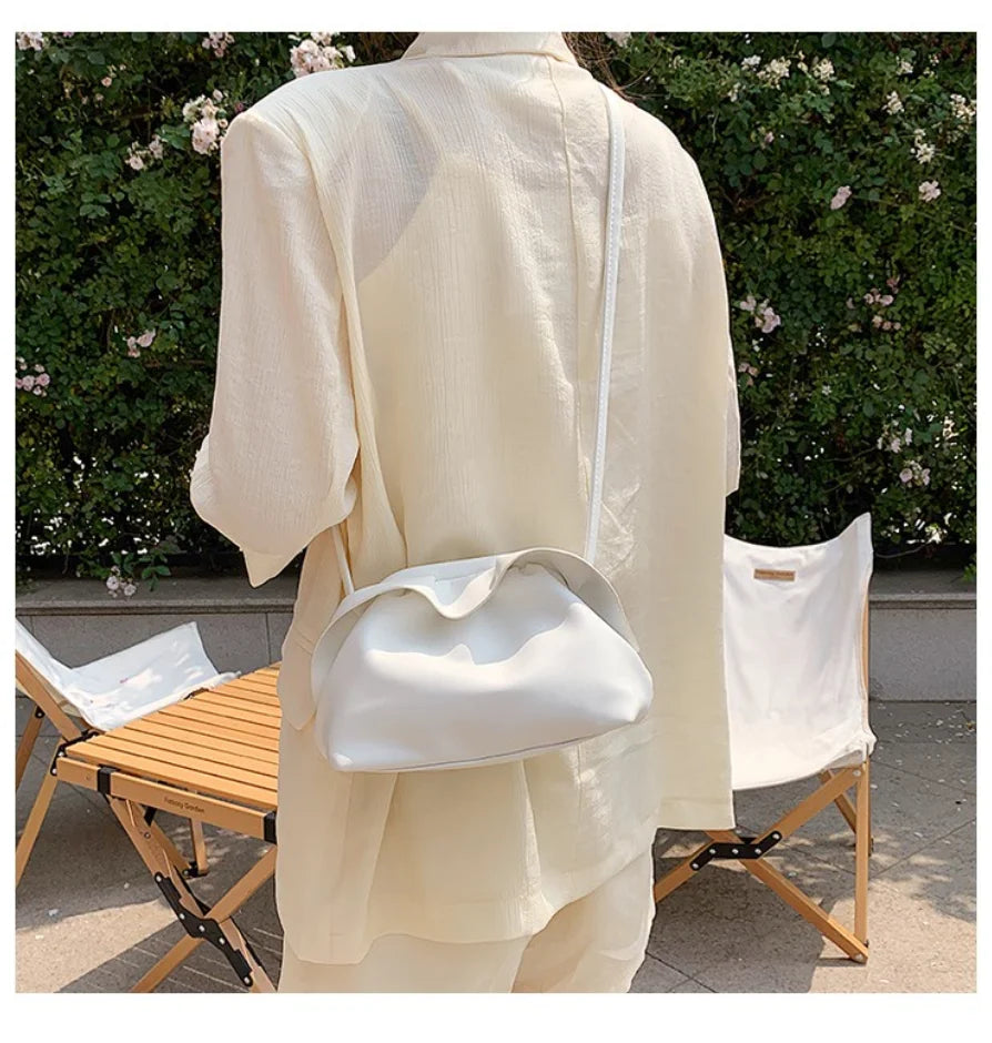 Summer Women's Ruffled Cloud Backpack Messenger Bag