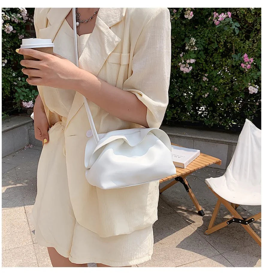 Summer Women's Ruffled Cloud Backpack Messenger Bag