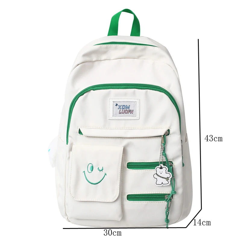 Summer Nylon Woman Backpack Casual Student Rucksack High Capacity Laptop S