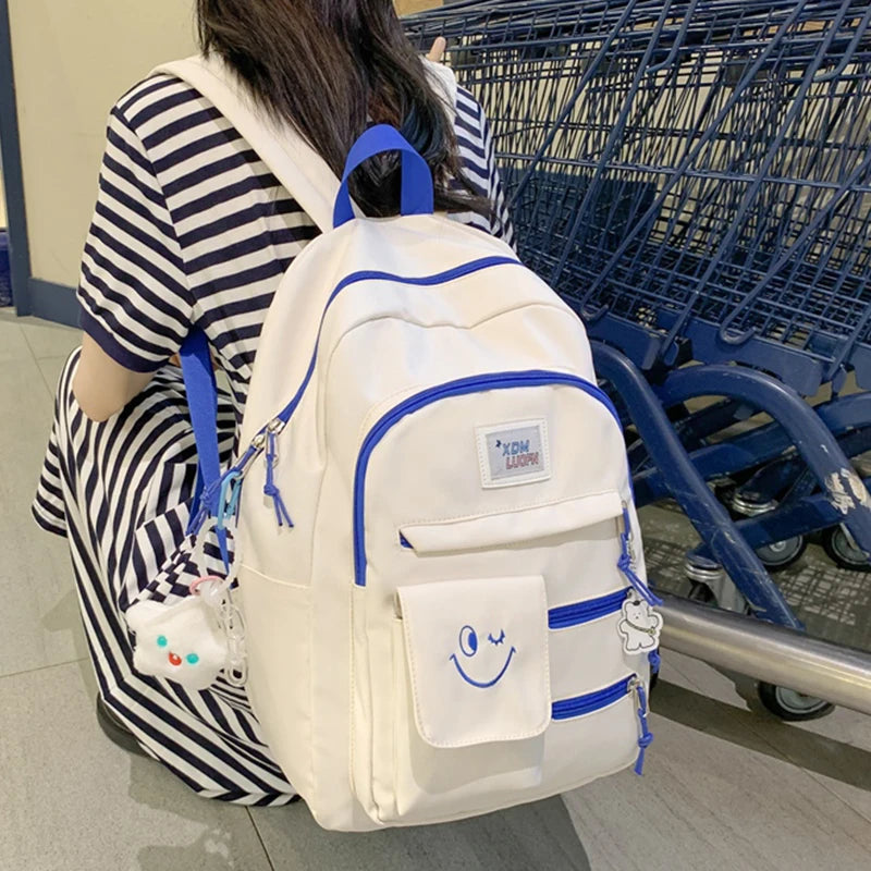 Summer Nylon Woman Backpack Casual Student Rucksack High Capacity Laptop S