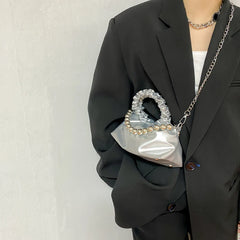 Summer Pleated Handlebags For Women PU Cloud Bags Casual Shopping Shoulder Bags