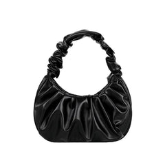 Summer Pleated Handlebags Women PU Cloud Bags