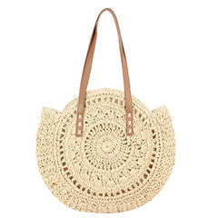 Summer Round Straw Bags for Women Rattan Bag Woven Beach CrossBody Bag