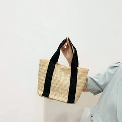 Summer Straw Bags Women Woven Beach Handbags Tote Clutch High The Bag
