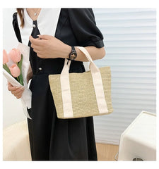 Summer Straw Bags Women Woven Beach Handbags Tote Clutch High The Bag