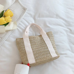 Summer Straw Bags Women Woven Beach Handbags Tote Clutch High The Bag