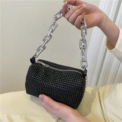 Summer Travel Shoulder Handbags Purses Bling Diamond Small Crossbody Messenger B