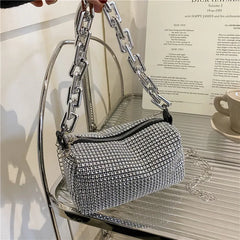 Summer Travel Shoulder Handbags Purses Bling Diamond Small Crossbody Messenger B