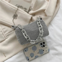 Summer Travel Bling Diamond Small Crossbody Messenger Bags for Women