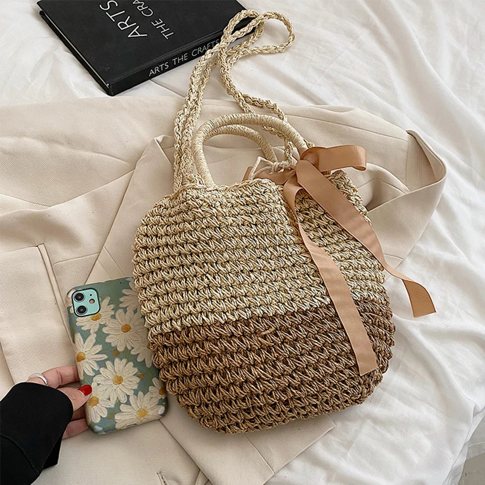 Boho Beach Women's Woven Handbag Large Capacity