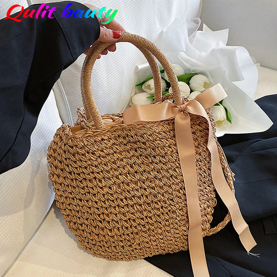 Boho Beach Women's Woven Handbag Large Capacity