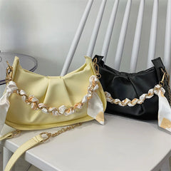 Fold Cloud Chain Shoulder Messenger Bag for Women