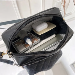 Embroidery Camera Shoulder Bag with Tassel Small Messenger Bag