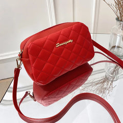 Embroidery Camera Shoulder Bag with Tassel Small Messenger Bag