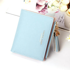 Tassel Women Wallet Small Leather Zipper Purses Portefeuille Female Purse Clutch