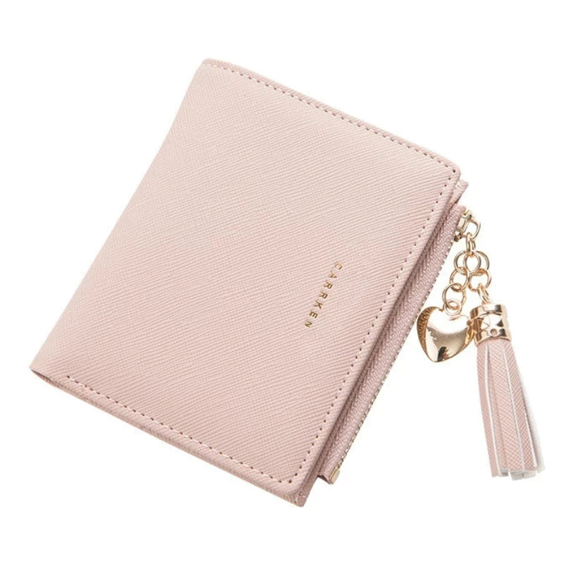 Tassel Women Wallet Small Leather Zipper Purses Portefeuille Female Purse Clutch