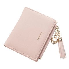 Tassel Women Wallet Small Leather Zipper Purses Portefeuille Female Purse Clutch