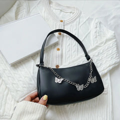 Texture Women's Leather Handbag Butterfly Chain Bag Shoulder Underarm Bag