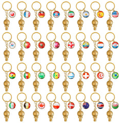 32 Countries Football Match Flag Keychain Pendant Soccer Game Key Ring