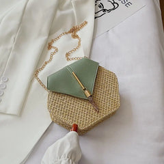 Summer Beach Straw Bags For Women Woven Shoulder Crossbody Bag