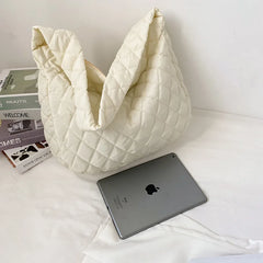 Embroidered Rhombus Shoulder Bag - Women's Fashion Accessories