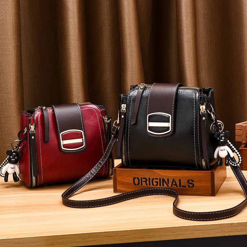 Women's Vintage PU Leather Shoulder Bag Daily Casual Crossbody Purse