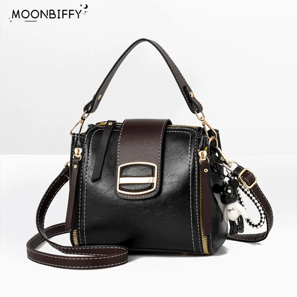 Women's Vintage PU Leather Shoulder Bag Daily Casual Crossbody Purse