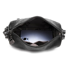 Stone Pattern Cow Leather Shoulder Bag for Women