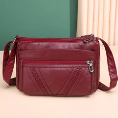 Women Soft PU Leather Crossbody Bag Handbag Purse Shoulder Messenger Bag