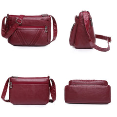 Women Soft PU Leather Crossbody Bag Handbag Purse Shoulder Messenger Bag