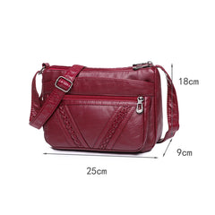 Women Soft PU Leather Crossbody Bag Handbag Purse Shoulder Messenger Bag