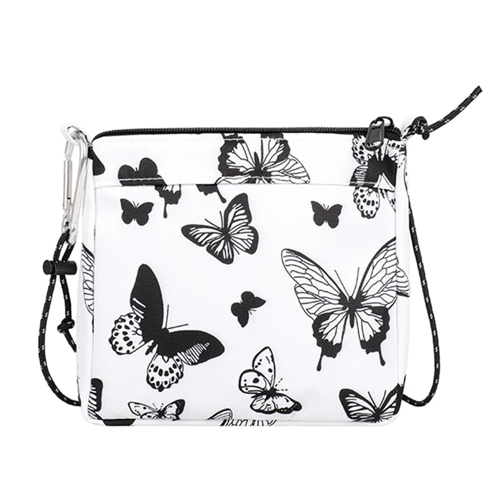 Plaid Butterfly Shoulder Messenger Bag Small Purses Handbag