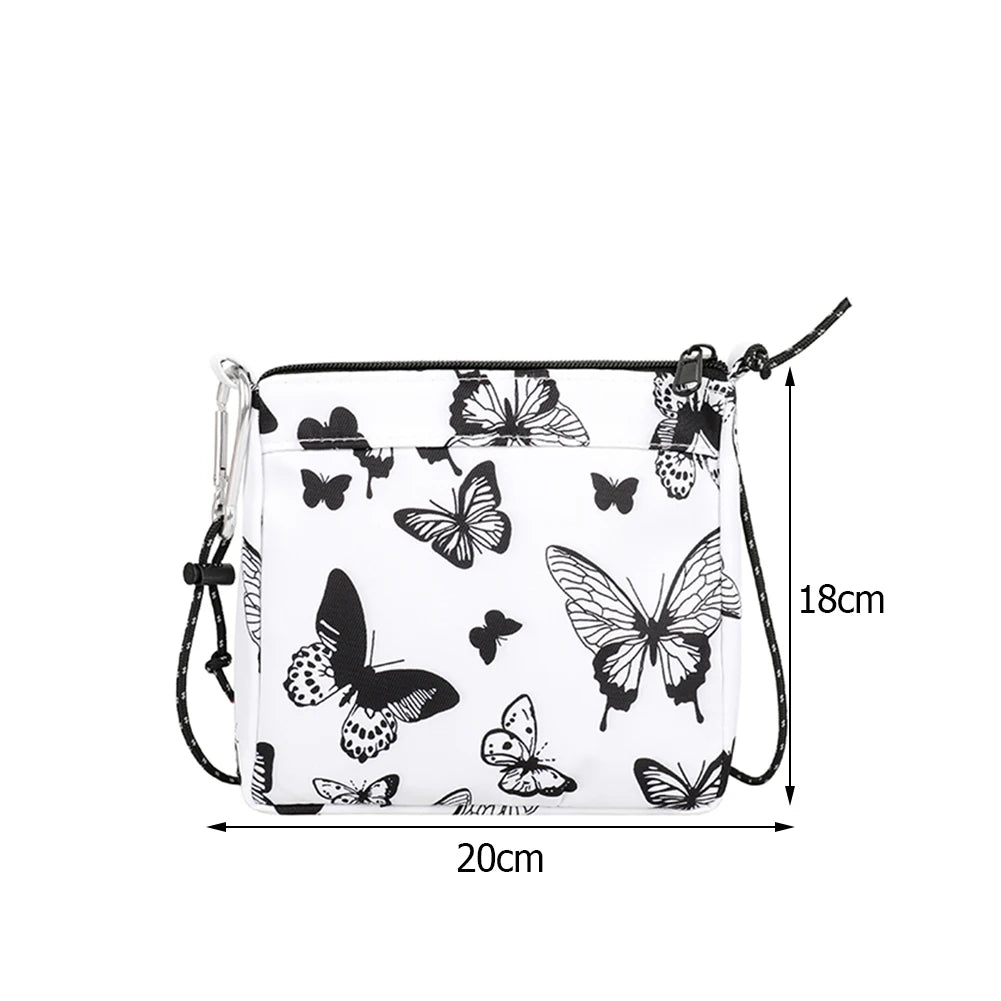 Plaid Butterfly Shoulder Messenger Bag Small Purses Handbag
