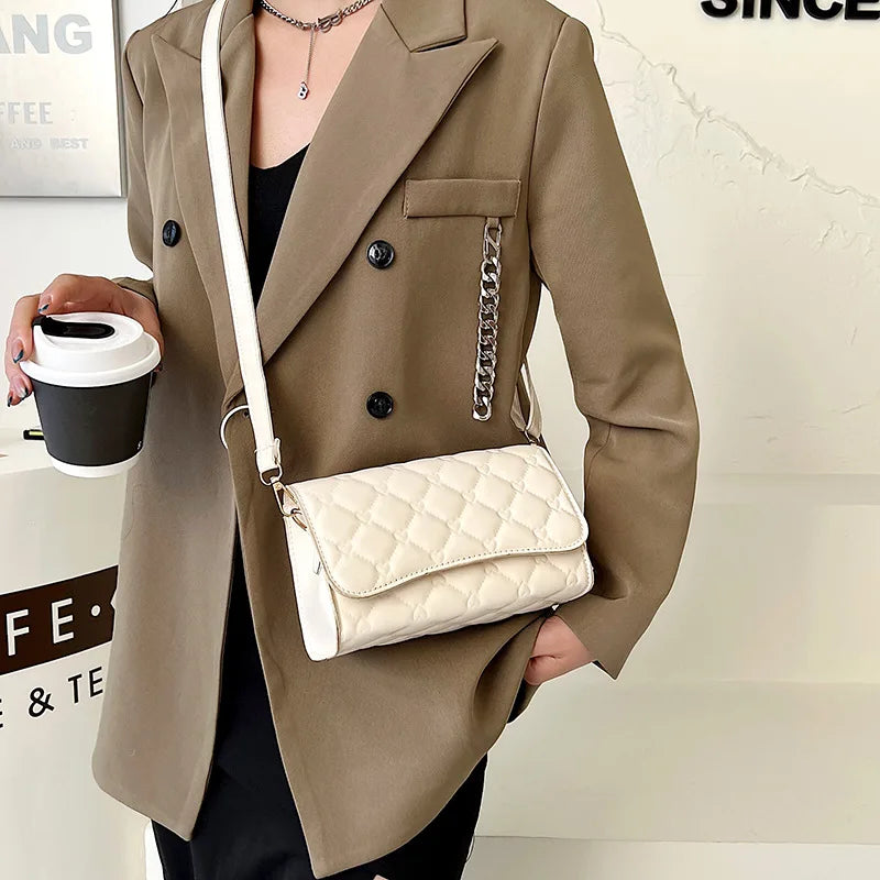 Women's Shoulder Bag Pu Leather Straddle Bag Girl's Purse Handbag