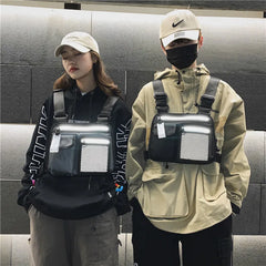 Reflective HipHop Chest Bag Streetwear Tactical Utility Bag