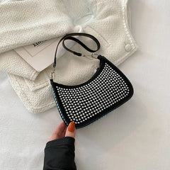 Rhinestone Underarm Bag Mini Handbags for Woman Evening Party