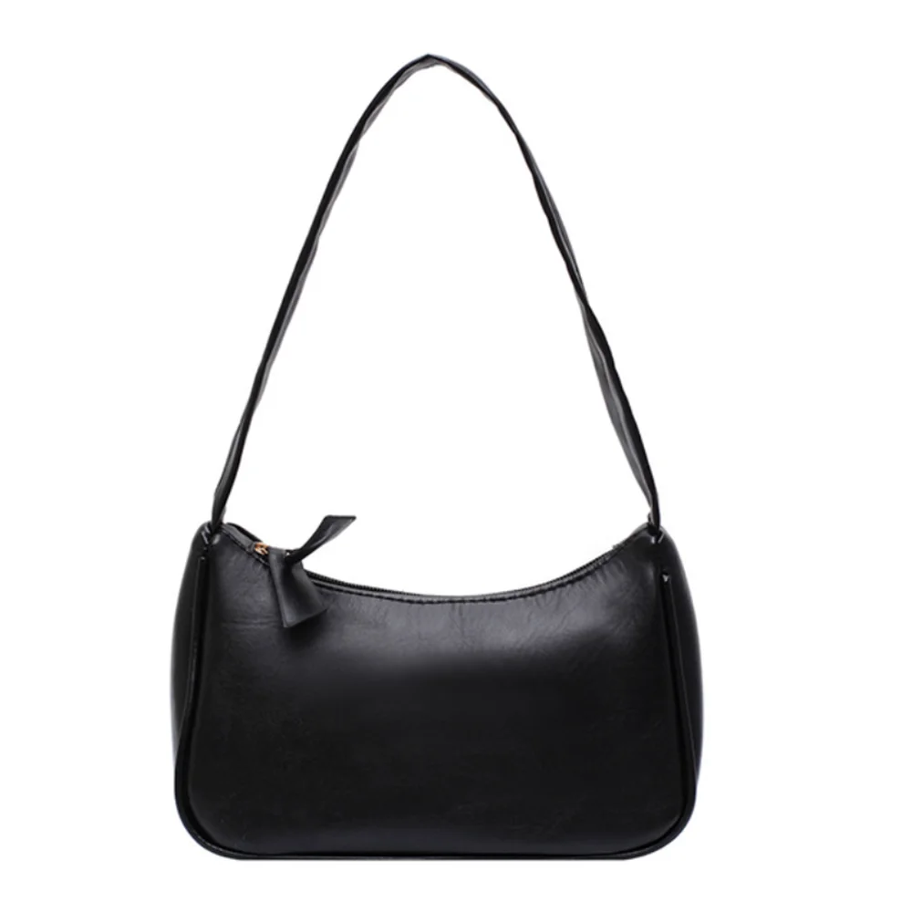 Vintage Solid Handbag Women Subaxillary Underarm Bags Casual Retro Shoulder Tote