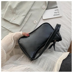 Vintage Solid Handbag Women Subaxillary Underarm Bags Casual Retro Shoulder Tote