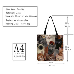Animal Print Shopper Bag High Capacity Tote Eco Friendly