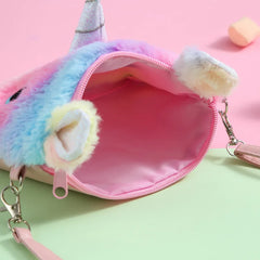 Big Eyes Plush Crossbody Bag Rainbow Purse