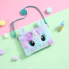 Big Eyes Plush Crossbody Bag Rainbow Purse