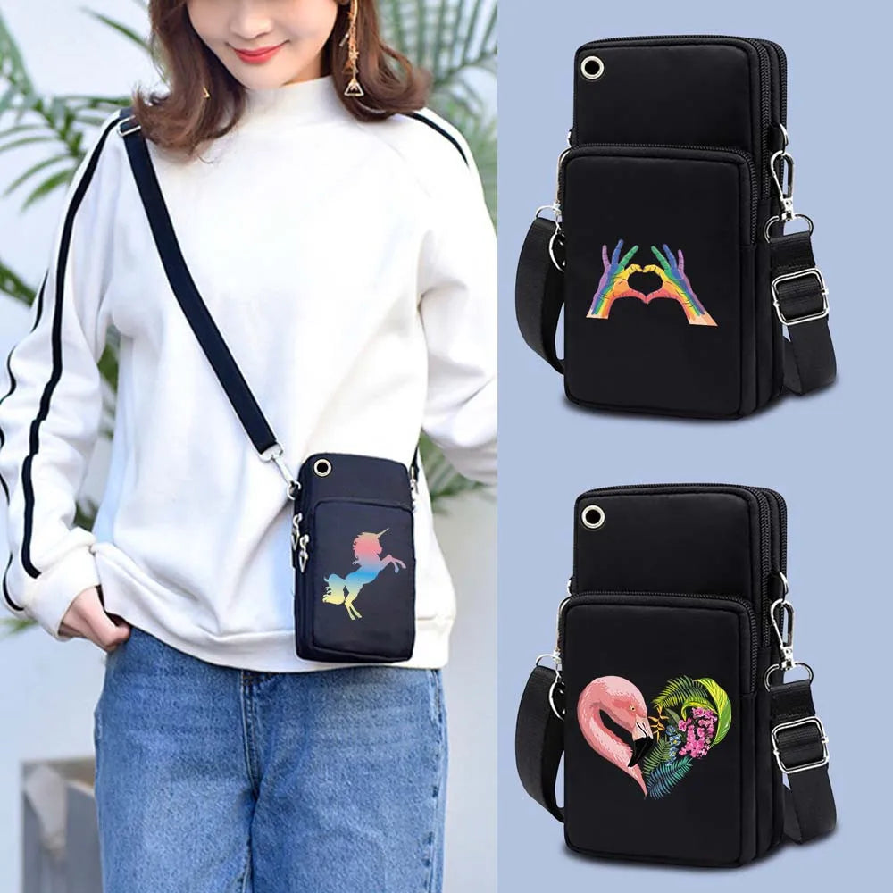 Unisex Mobile Phone Bag for Huawei/Xiaomi/Samsung Shoulder Pouch