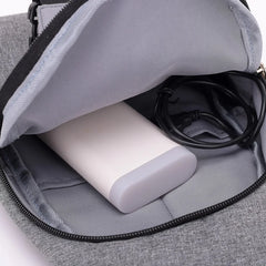USB Charging Crossbody Bags Men Casual Chest Bag Pack For Short Trip