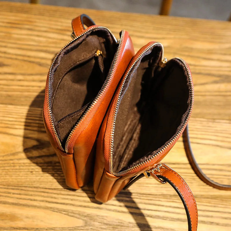 Vintage Style Shoulder Bag Square Crossbody Bags For Women Compartment Handbags