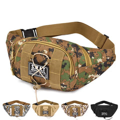 Men's Camouflage Waist Bag Large Capacity Military Fan Cashier Wallet