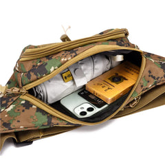 Men's Camouflage Waist Bag Large Capacity Military Fan Cashier Wallet